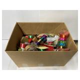 Lot of vintage holiday ribbons and bows