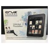Cruz Android E-Reader tablet w/ cord & case