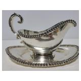 Staffordshire gravy boat w/ drip catch tray