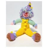 Crocheted clown doll