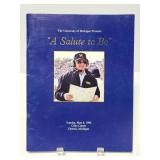 University of Michigan Salute to Bo booklet