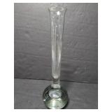 Weighted art bubble glass bud vase