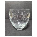 Cut glass design flower vase