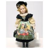Large Christmas around the world porcelain doll
