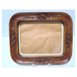Carved wood like resin frame