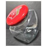 Christmas glass cookie/treat jar