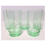 Tinted glass grape and vine glasses