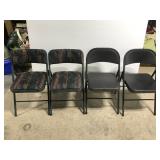 Four folding chairs