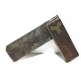Vintage wooden carpenter square 6 x 5 in