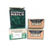 Old unused boxes of nails