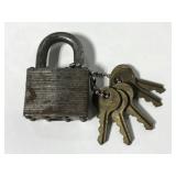 Old Master padlock No. 1 w/ keys