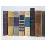 Eight old vintage books