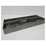 Old metal toolbox tray w/ assorted hardware