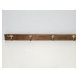Wood wall coat hanger rack