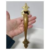 Large old brass door handle