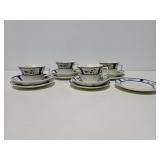Four person tea dishes w/ extra plate