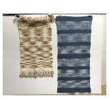 Two knitted rugs
