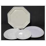 Four assorted plates