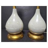 Two wavy unique lamps