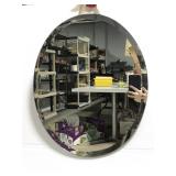 Oval shaped wall mirror