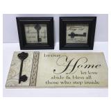 Skeleton key wall art