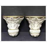 Tropical fern resin wall display shelves