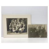 Vintage family portrait photograph pair