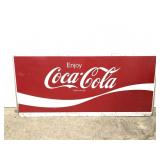 Vintage metal Coca Cola vending machine panel sign