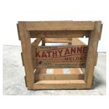 Vintage Kathy Anne melons wood crate
