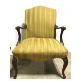 Vintage striped parlor arm chair