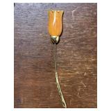 Givenchy 1978 tulip flower stick pin brooch