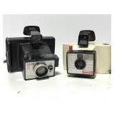 Two vintage Polaroid land cameras