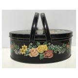 Vintage sewing tin w/ handles
