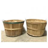 Two orchard baskets