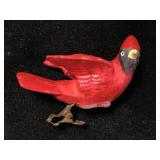 Cardinal ceramic bird tree clip