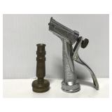 Two old hose nozzles