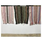 Three vintage rag tie rugs