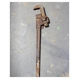 Large rusty pipe wrench