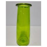 Green glass vase
