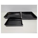 Three photo developing trays - some cracks