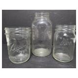 Glass mason jar trio