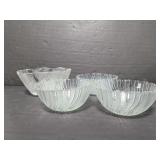 Textured glass bowl collection