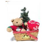 Basket with Christmas goodies