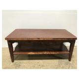 Wood coffee table