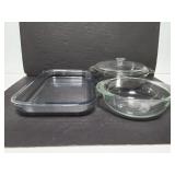 Pyrex, Anchor, & Marinex glass baking dishes