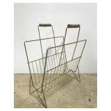 Mid century modern wire magazine rack