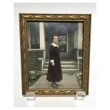 Petite framed old colorized photograph