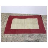 Small woven entryway rug - 34 x 20 in