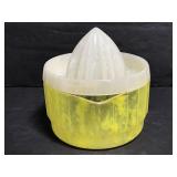 Opaque yellow swirl plastic citrus juicer