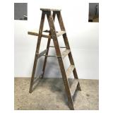 Five foot wooden step ladder